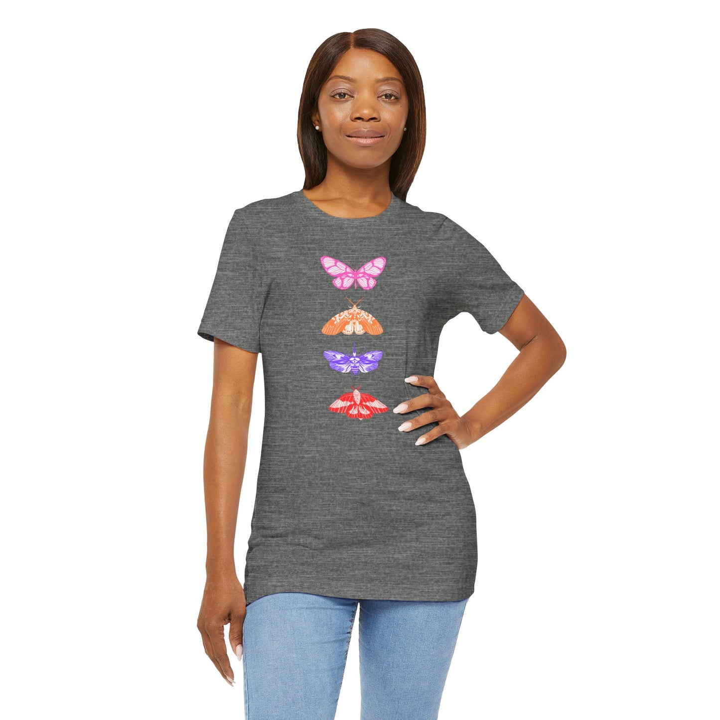 Bohemian Butterfly Graphic Tee - Unisex Jersey Short Sleeve T-Shirt