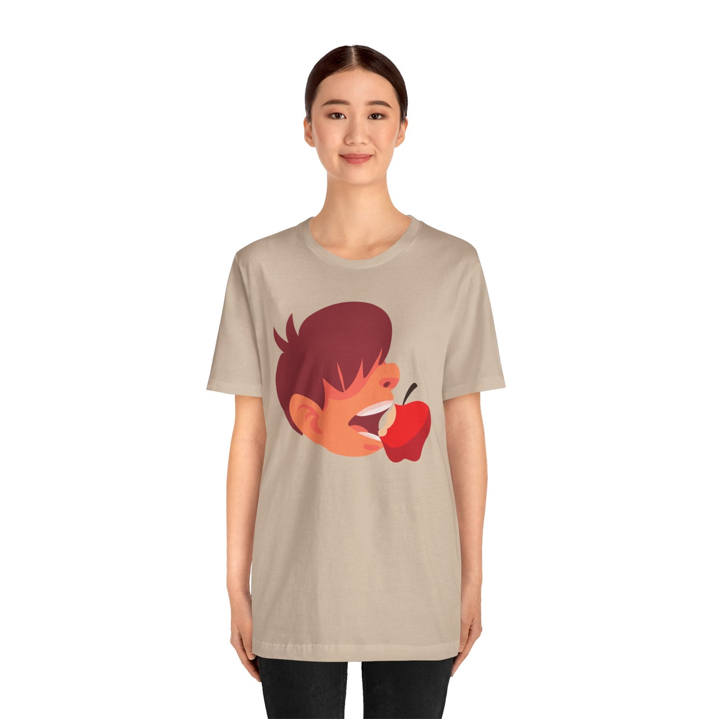 Unisex Tee Express Delivery Boy Eating Apple