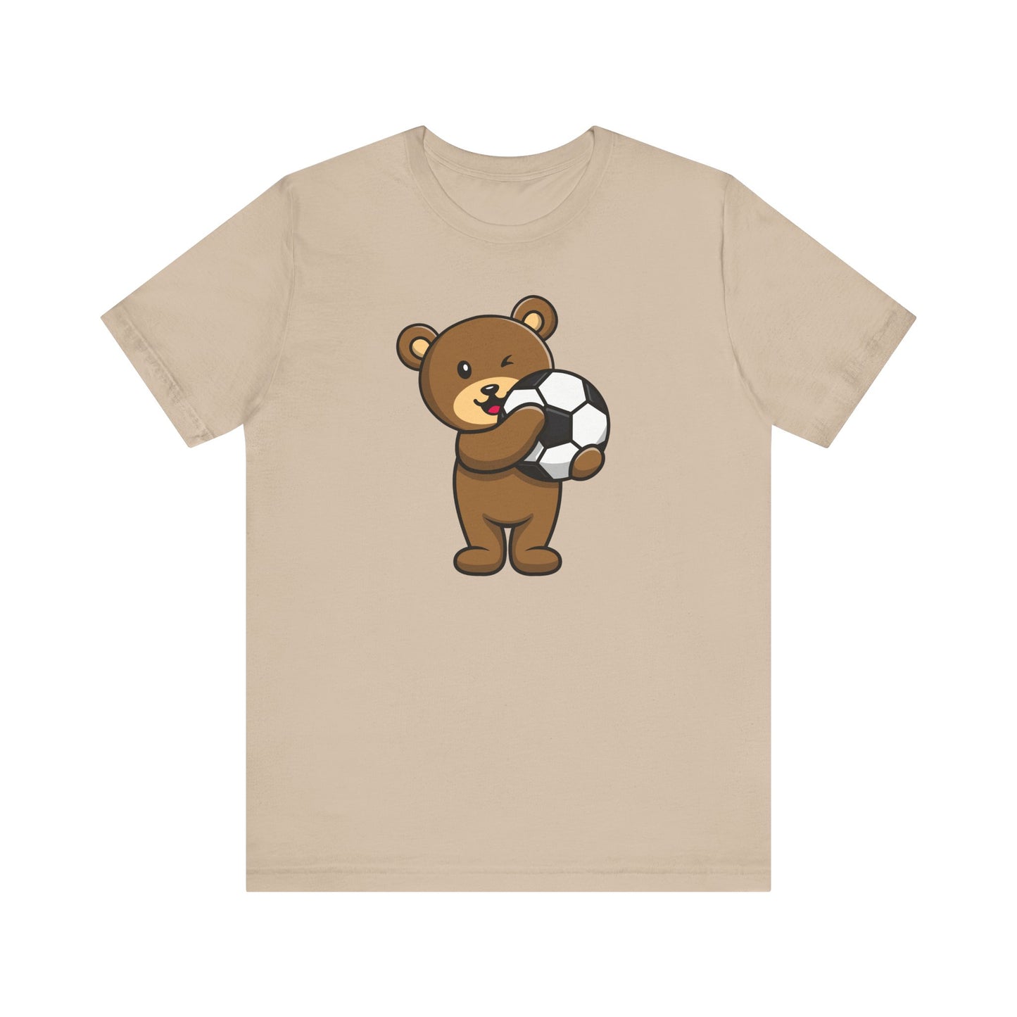 Teddy Bear Football Soccer Unisex Tee