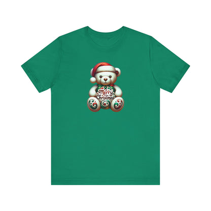 T-shirt de Noël avec ours en peluche