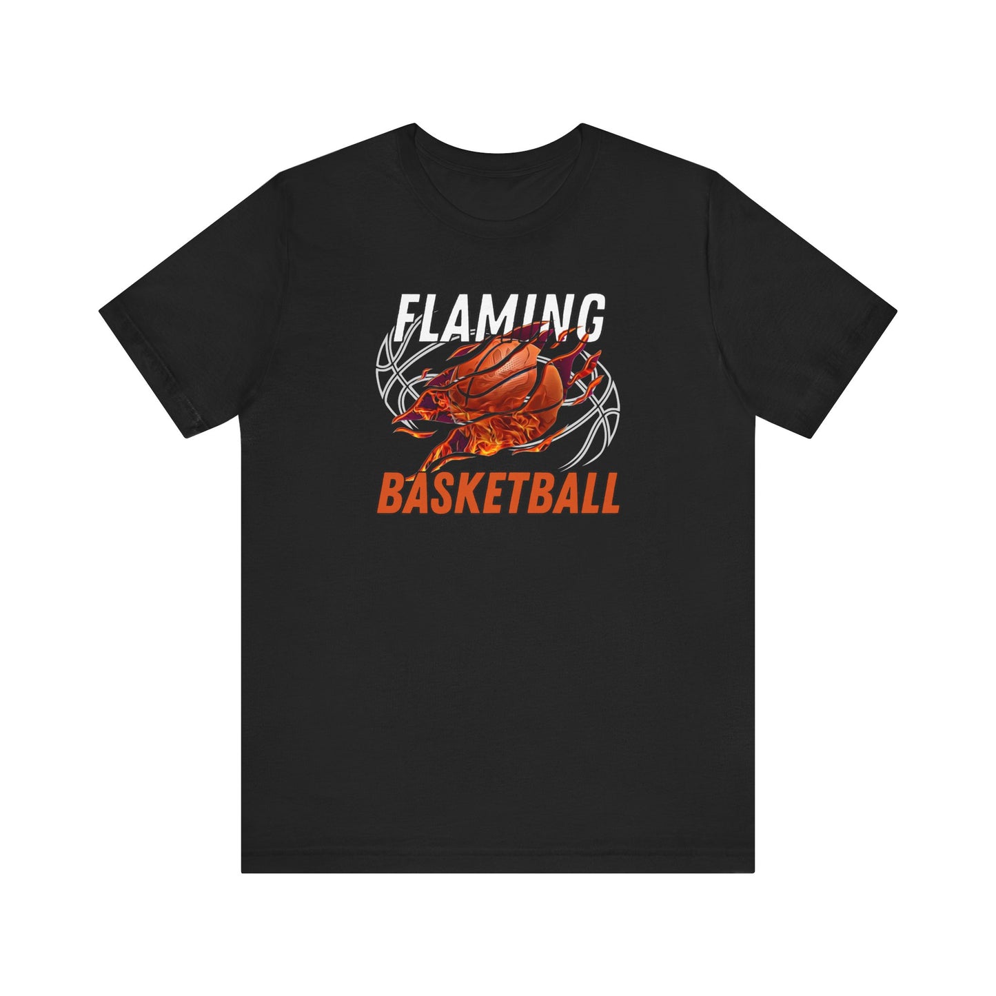 Flaming Basketball Graphic Tee for Sports Lovers