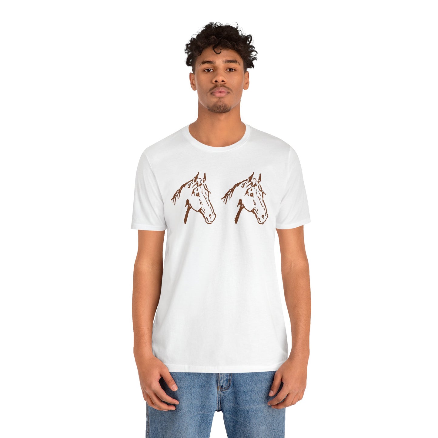 Unisex Jersey Short Sleeve Tee HORSES Express delivery available