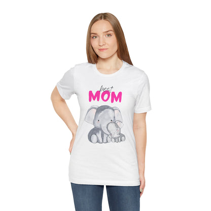 Cute Elephant Best Mom Jersey Tee