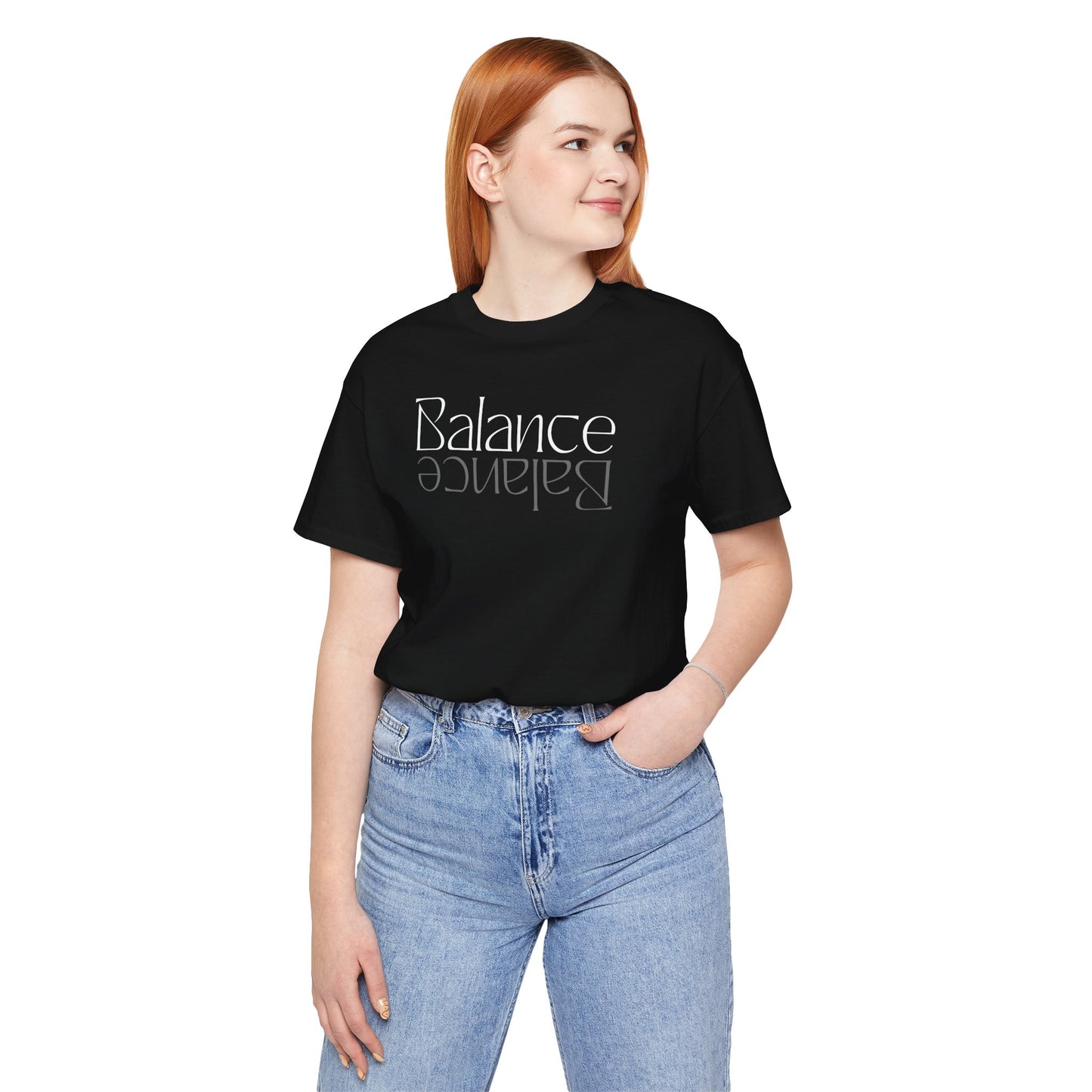 Balanced Vibes Unisex Jersey Tee - Minimalist Design for Mindfulness