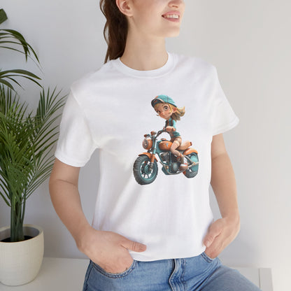 Bike Woman Unisex Tee - Express Delivery Available