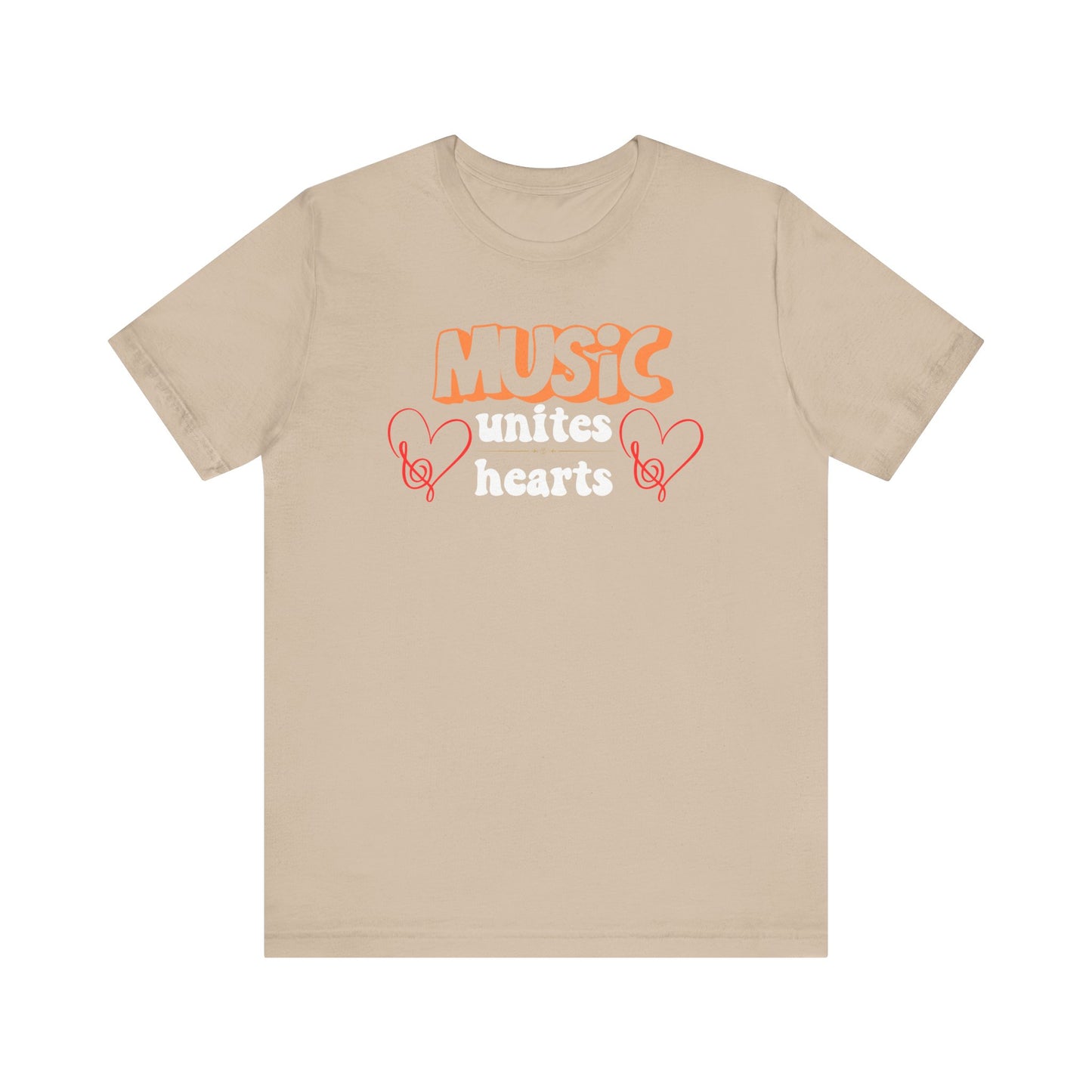 Music Unites Hearts Unisex Tee - Express Delivery Available