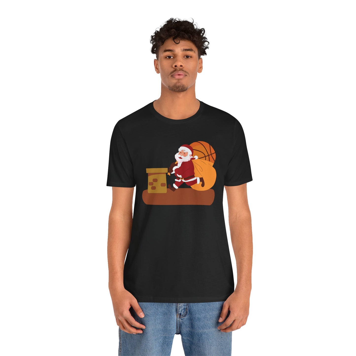 T-shirt Père Noël avec motif basketteur