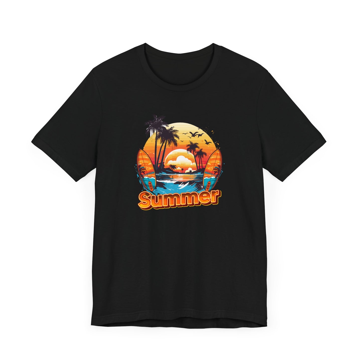 Vintage Summer Vibes Unisex Tee - Beach Sunset Graphic T-Shirt