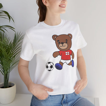 Football Teddy Bear Tee - Unisex Jersey