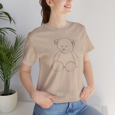 Camiseta unisex con regalo de osito de peluche